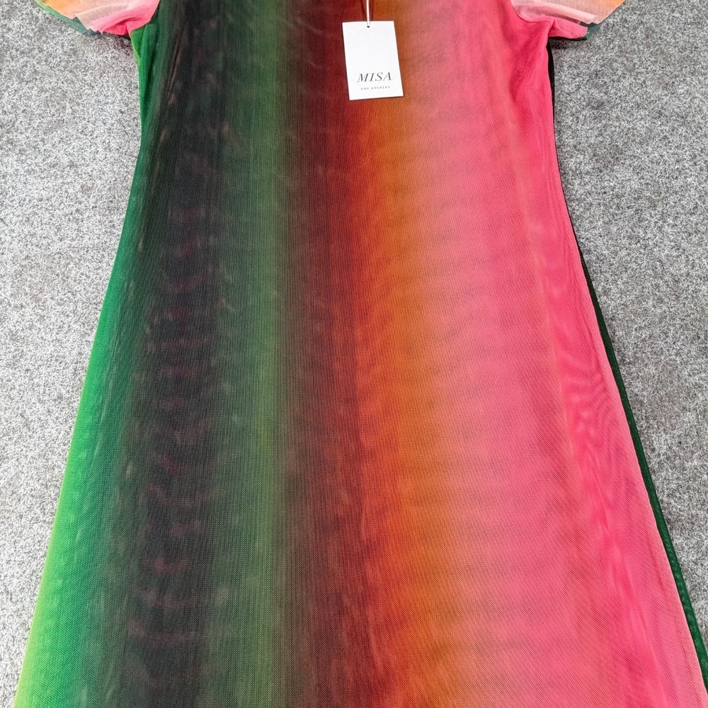 NWT Misa Los Angeles Vanessa Dress Womens M Cali Ombre Classic Fitted Pullover - Picture 6 of 16